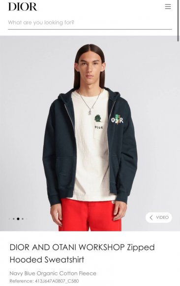 Dior & Otani Workshop - Мужская кофта толстовка DZ_1403DI11