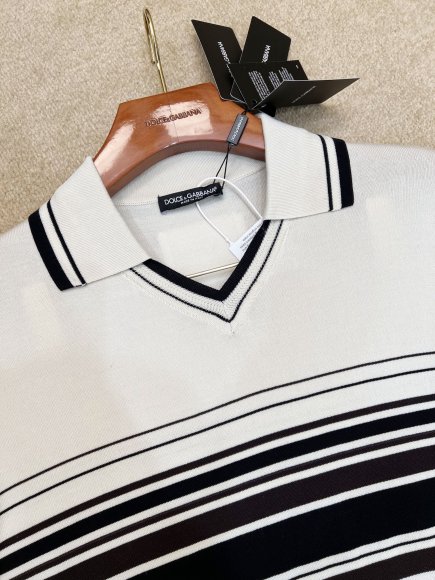 Dolce & Gabbana - Мужская шерстяная футболка поло DZ_1501DG9 Dolce & Gabbana - Мужская шерстяная футболка поло DZ_1501DG9