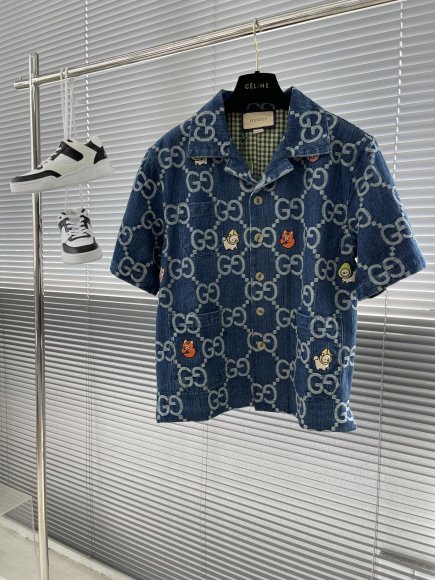 Gucci - Мужская джинсовая куртка рубашка TJ_1105GU5 Gucci - Мужская джинсовая куртка рубашка TJ_1105GU5