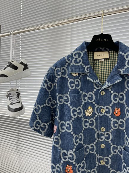 Gucci - Мужская джинсовая куртка рубашка TJ_1105GU5 Gucci - Мужская джинсовая куртка рубашка TJ_1105GU5