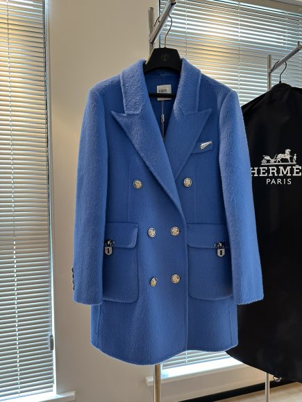 Hermes - Женское шерстяное пальто WJ_1809HE3 Hermes - Женское шерстяное пальто WJ_1809HE3