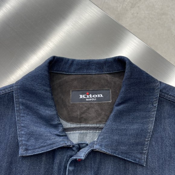 Kiton Napoli - Мужская джинсовая куртка рубашка TJ_0310KI3