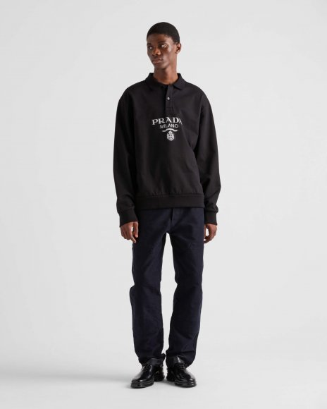 Prada Polo - Мужская кофта поло свитшот TJ_0210PR5 Prada Polo - Мужская кофта поло свитшот TJ_0210PR5