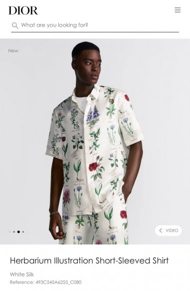 Dior - Мужская шелковая рубашка костюм шорты TI_2606DI8 Dior - Мужская шелковая рубашка костюм шорты TI_2606DI8