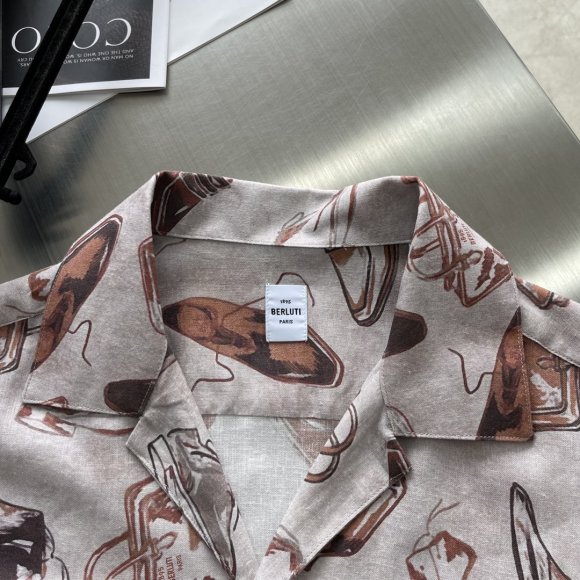 Berluti - Мужская льняная рубашка TJ_0907BE8 Berluti - Мужская льняная рубашка TJ_0907BE8
