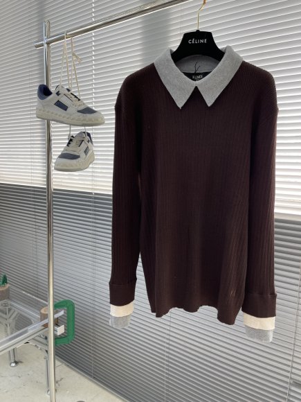 Fendi - Мужская шерстяная кофта свитер пуловер поло TJ_1411FE7 Fendi - Мужская шерстяная кофта свитер пуловер поло TJ_1411FE7