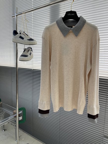 Fendi - Мужская шерстяная кофта свитер пуловер поло TJ_1411FE7 Fendi - Мужская шерстяная кофта свитер пуловер поло TJ_1411FE7