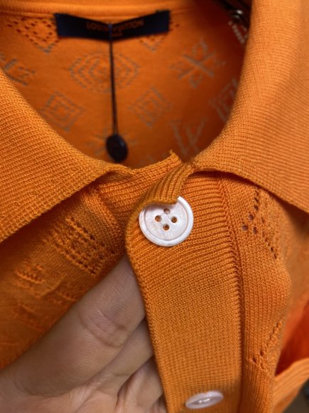 Louis Vuitton Monogram Pointelle - Мужская трикотажная рубашка DZ_1007LV10