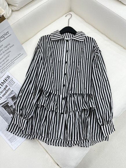 Chanel - Женская рубашка туника платье 3D_2007CH6 Chanel - Женская рубашка туника платье 3D_2007CH6