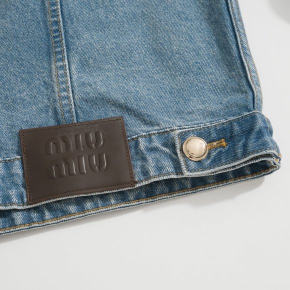 Miu Miu - Мужская джинсовая рубашка куртка ACE_1908MM7 Miu Miu - Мужская джинсовая рубашка куртка ACE_1908MM7