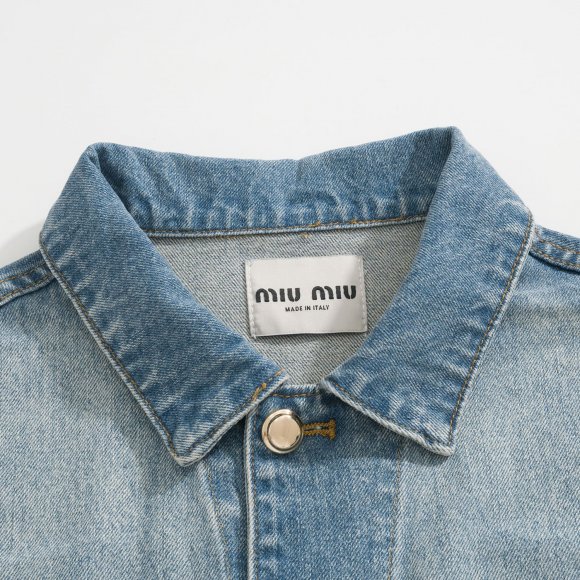 Miu Miu - Мужская джинсовая рубашка куртка ACE_1908MM7 Miu Miu - Мужская джинсовая рубашка куртка ACE_1908MM7