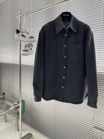 Gucci - Мужская двусторонняя шерстяная джинсовая рубашка куртка TJ_3010GU1 Gucci - Мужская двусторонняя шерстяная джинсовая рубашка куртка TJ_3010GU1