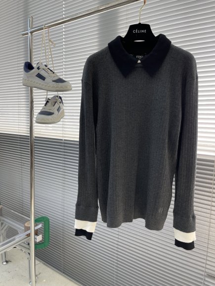 Fendi - Мужская шерстяная кофта свитер пуловер поло TJ_1411FE7